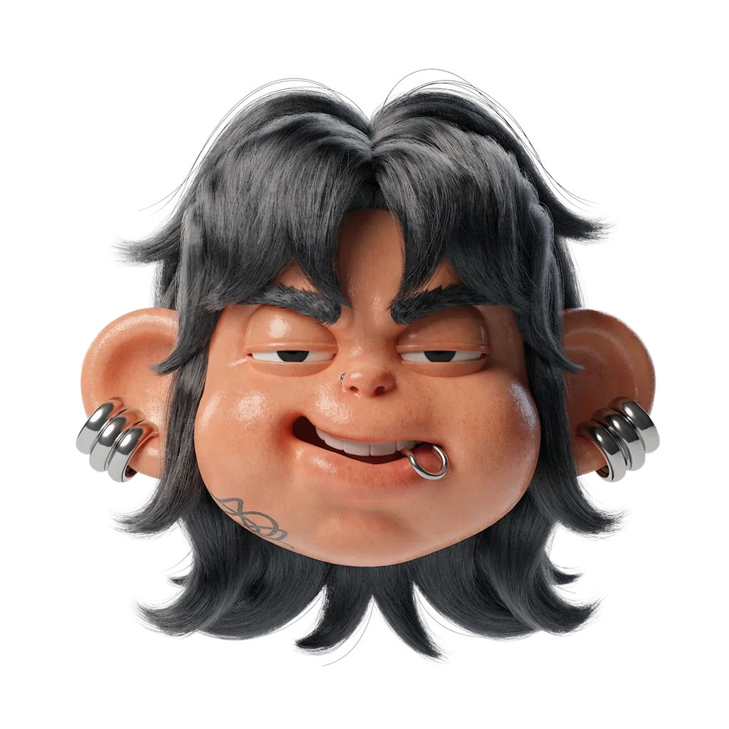 Chaotic Mullet character portrait